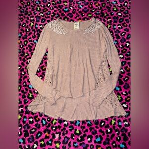 Medium Vocal Elegant Lace-Trimmed Beige Mini Dress
